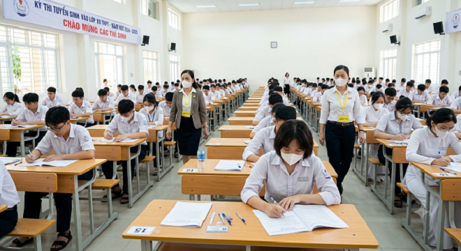 Một th&iacute; sinh thi v&agrave;o lớp 10 ở Thanh H&oacute;a tăng 20,7 điểm sau ph&uacute;c khảo- Ảnh 1.