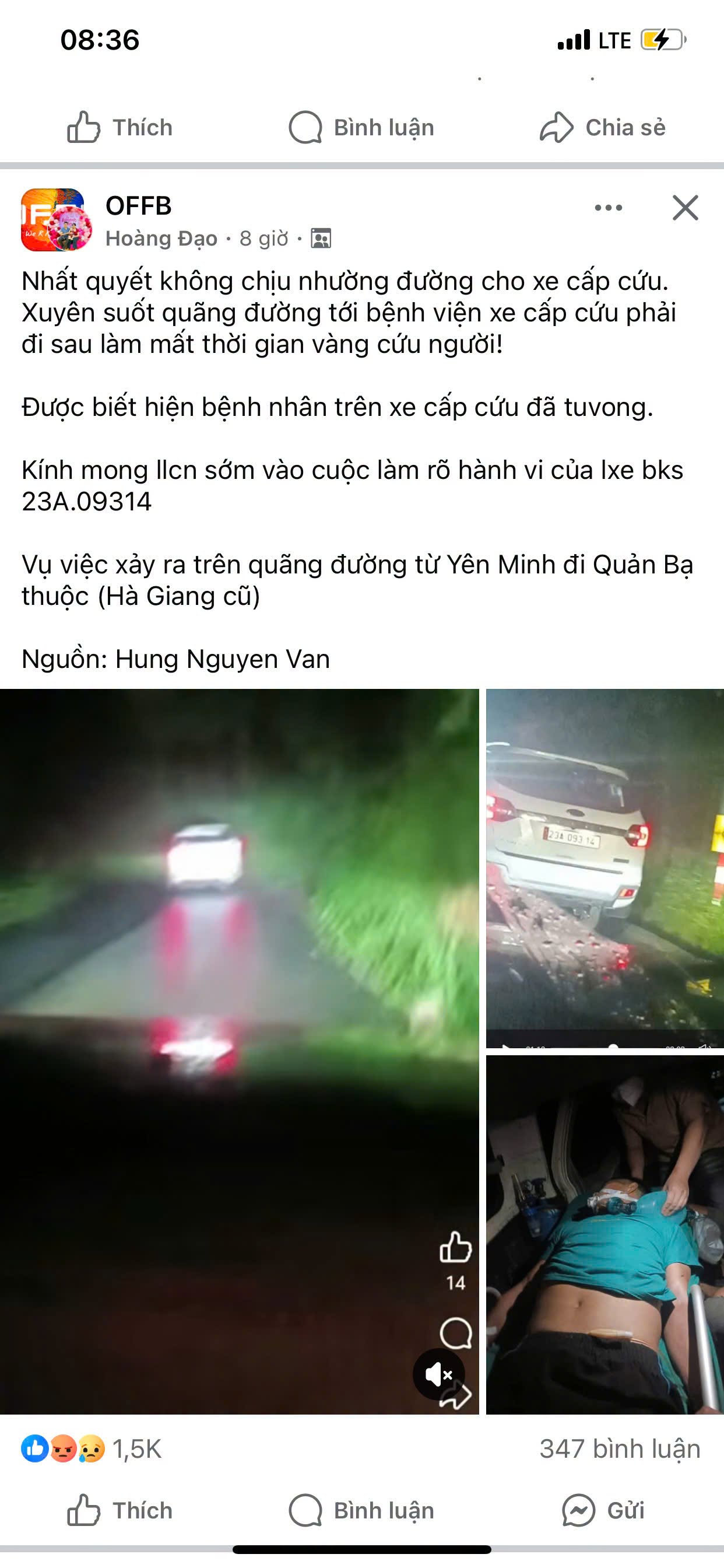 Công an thông tin vụ xe 7 chỗ có dấu hiệu không nhường xe cấp cứu: Nạn nhân đã tử vong trước đó, đang trên đường đưa về nhà- Ảnh 1.