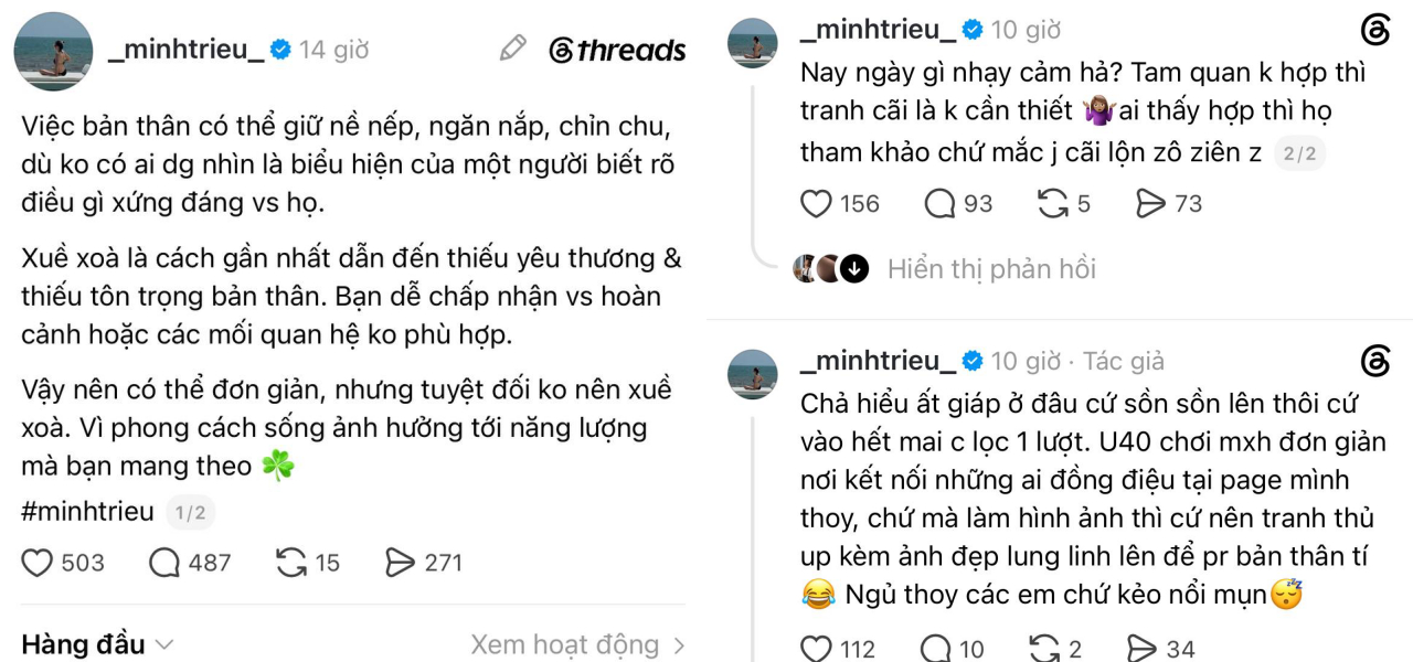 X&ocirc;n xao Minh Triệu - Thi&ecirc;n &Acirc;n c&oacute; biến căng, đ&ograve;i tag thẳng t&ecirc;n để "ba mặt một lời"?- Ảnh 2.