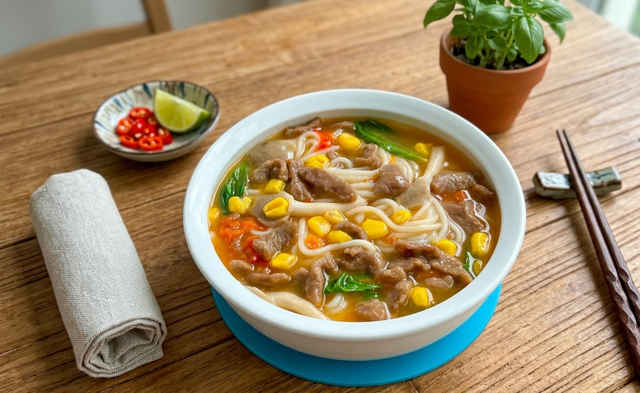 Bữa s&aacute;ng cứ nấu 2 m&oacute;n  - Ảnh 1.