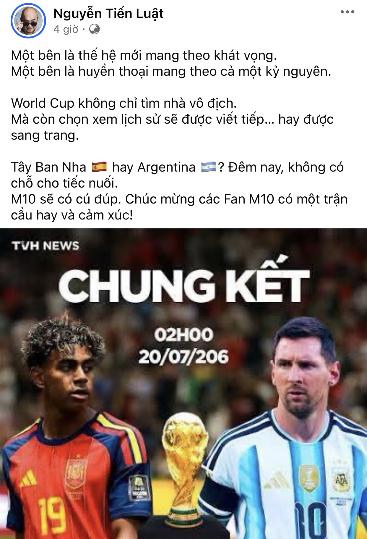 Đang "sĩ" nhất lúc này: HIEUTHUHAI có mặt tại Mỹ trực tiếp xem chung kết World Cup - Ảnh 2.