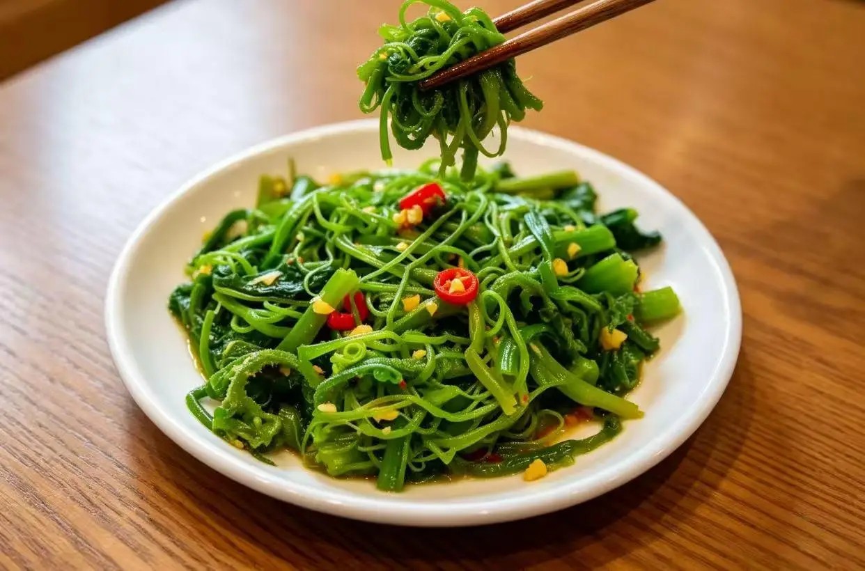 Loại rau n&agrave;y c&oacute; thể x&agrave;o hoặc l&agrave;m m&oacute;n trộn cực ngon v&agrave; đưa cơm: C&aacute;ch l&agrave;m dễ lại gi&uacute;p thanh nhiệt, dưỡng ẩm đường ruột- Ảnh 2.
