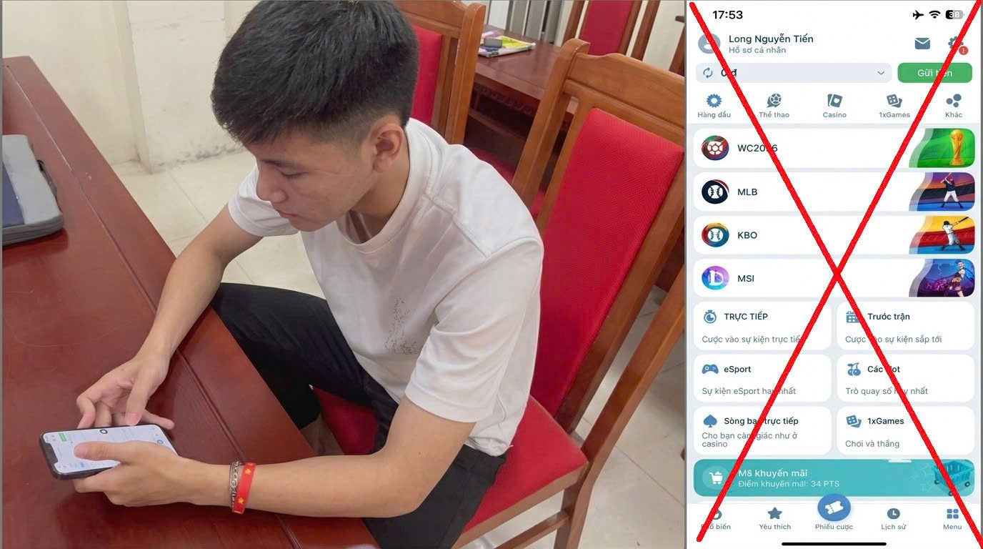 Điều tra 17 lượt giao dịch qua MBBank trên trang 1xbet, Nguyễn Tiến Long SN 2007 bị triệu tập- Ảnh 1.