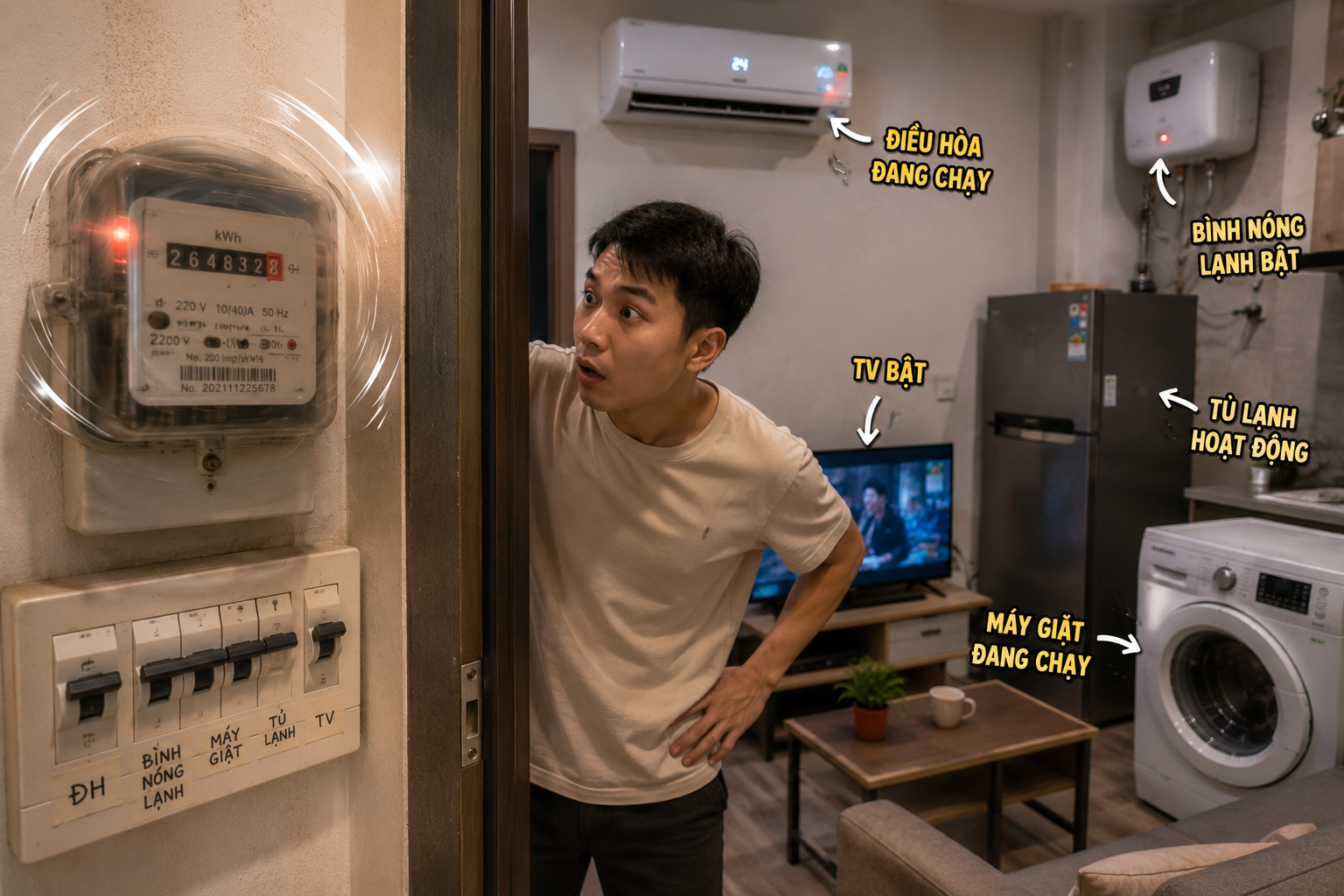 Thu&ecirc; nh&agrave; full nội thất tưởng hời, đến cuối th&aacute;ng nh&igrave;n h&oacute;a đơn điện mới biết: Chủ nh&agrave; tiết kiệm tiền mua đồ, người trả tiền điện l&agrave; m&igrave;nh! - Ảnh 3.