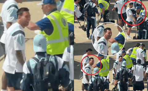 Video: Messi "cười kh&ocirc;ng nhặt được mồm" khi bị kiểm tra an ninh cực gắt, kh&ocirc;ng c&oacute; đặc c&aacute;ch d&agrave;nh cho GOAT ở World Cup 2026- Ảnh 1.
