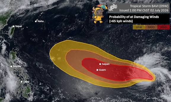 Bão Ba Vì vừa xuất hiện: Có thể trở thành siêu bão trong tuần này, đạt sức gió tới 260 km/h- Ảnh 1.