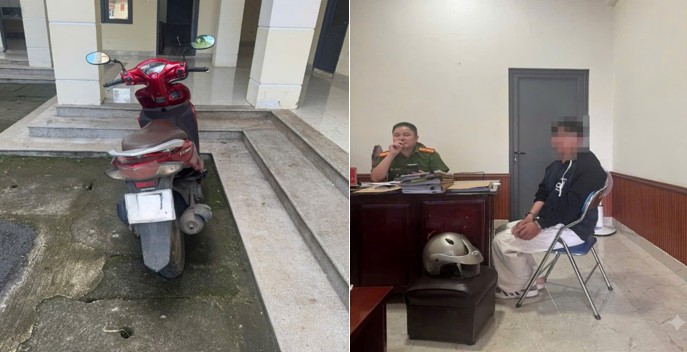 Kh&aacute;ch chuyển khoản thừa 500.000 đến v&agrave;i triệu đồng nhưng chủ cửa h&agrave;ng kh&ocirc;ng nhận được: C&ocirc;ng an đưa thanh ni&ecirc;n đi Honda Vision về trụ sở l&agrave;m việc- Ảnh 2.