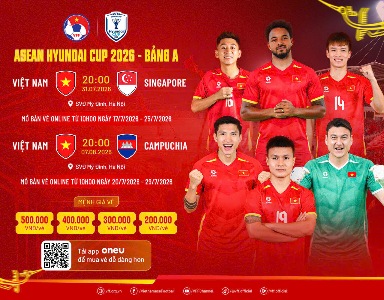 Mở b&aacute;n v&eacute; xem đội tuyển Việt Nam tr&ecirc;n s&acirc;n Mỹ Đ&igrave;nh tại ASEAN Cup  - Ảnh 1.
