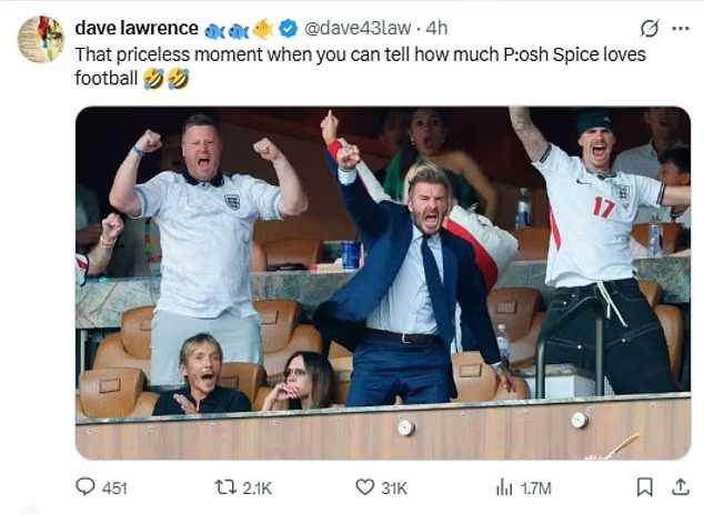 Hết World Cup, Victoria Beckham bỗng bày tỏ tình yêu với bóng đá, vẫn không xoá mờ được meme "tâm bất biến" gây sốt toàn cầu- Ảnh 3.