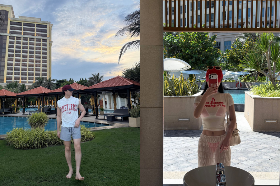 Cặp đ&ocirc;i Vbiz tưởng đ&atilde; toang nay nghi vấn du lịch l&agrave;m l&agrave;nh, bộ ảnh ở resort để lộ chi tiết đ&aacute;ng ngờ- Ảnh 2.