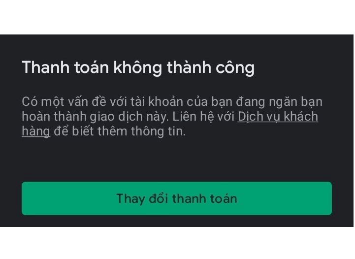 Một ng&acirc;n h&agrave;ng chuẩn bị thu ph&iacute; 5.500 đồng mỗi giao dịch thanh to&aacute;n kh&ocirc;ng th&agrave;nh c&ocirc;ng sau đ&acirc;y- Ảnh 1.