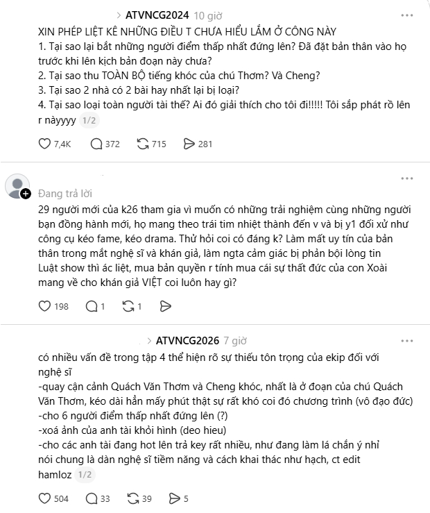 Cả c&otilde;i mạng y&ecirc;u cầu NSX Ch&ocirc;ng Gai xin lỗi v&igrave; &ldquo;giọt nước mắt của Thơm&rdquo; v&agrave; d&agrave;n Anh T&agrave;i điểm thấp bị n&ecirc;u t&ecirc;n- Ảnh 8.