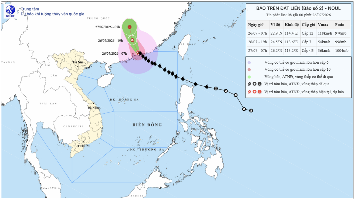 Thông tin mới nhất về cơn bão số 2- Ảnh 2.