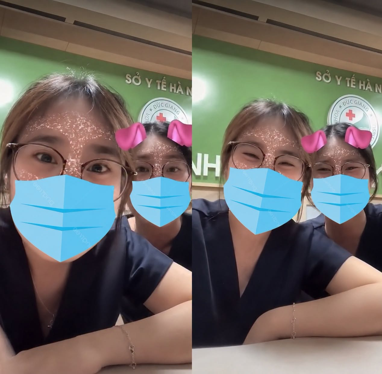 Vụ 2 nữ sinh Y khoa livestream phản cảm ở BVĐK Đức Giang: Xuất hiện t&agrave;i khoản c&oacute; ph&aacute;t ng&ocirc;n th&aacute;ch thức mới nhất?- Ảnh 1.