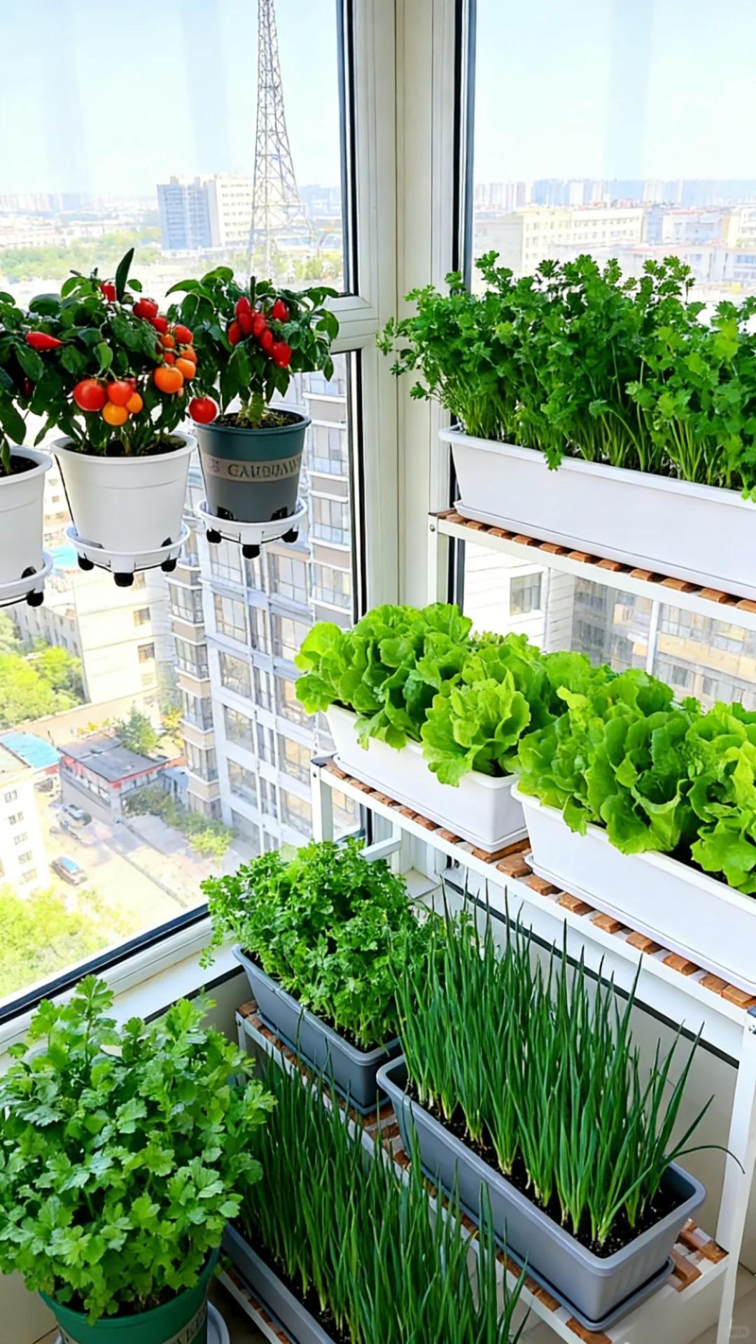 C&ocirc; g&aacute;i biến ban c&ocirc;ng 6m&sup2; th&agrave;nh vườn rau hơn 20 loại: Mỗi ng&agrave;y chăm 10 ph&uacute;t, rau xanh ăn kh&ocirc;ng hết - Ảnh 1.