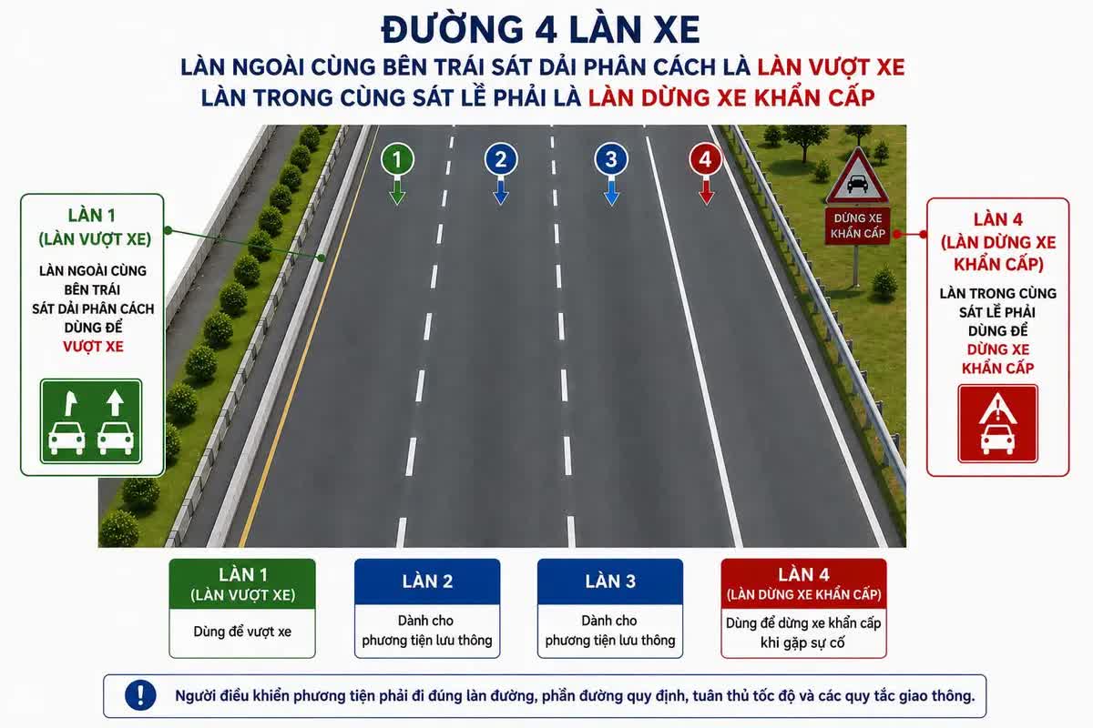 Đề xuất "l&agrave;n vượt xe" tr&ecirc;n cao tốc: Bắt buộc chuyển về l&agrave;n phải sau khi vượt- Ảnh 1.