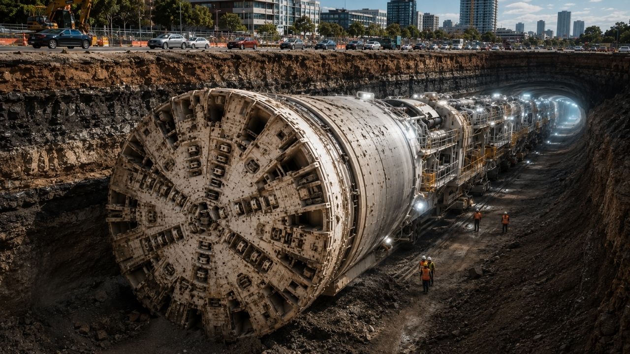 Ph&aacute;t hiện cỗ m&aacute;y d&agrave;i 100 m, nặng 3.500 tấn &acirc;m thầm 'biến mất' dưới l&ograve;ng đất, mang theo 20 người l&agrave;m việc ng&agrave;y đ&ecirc;m: B&iacute; mật ph&iacute;a sau si&ecirc;u dự &aacute;n hơn 10,7 tỷ USD lộ diện - Ảnh 1.