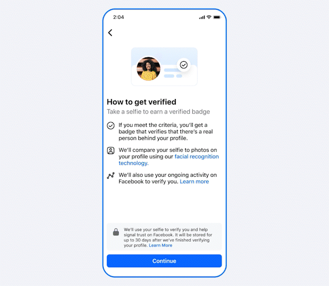 Facebook ra mắt "tick trắng" miễn ph&iacute;, chỉ cần quay video selfie l&agrave; được- Ảnh 3.