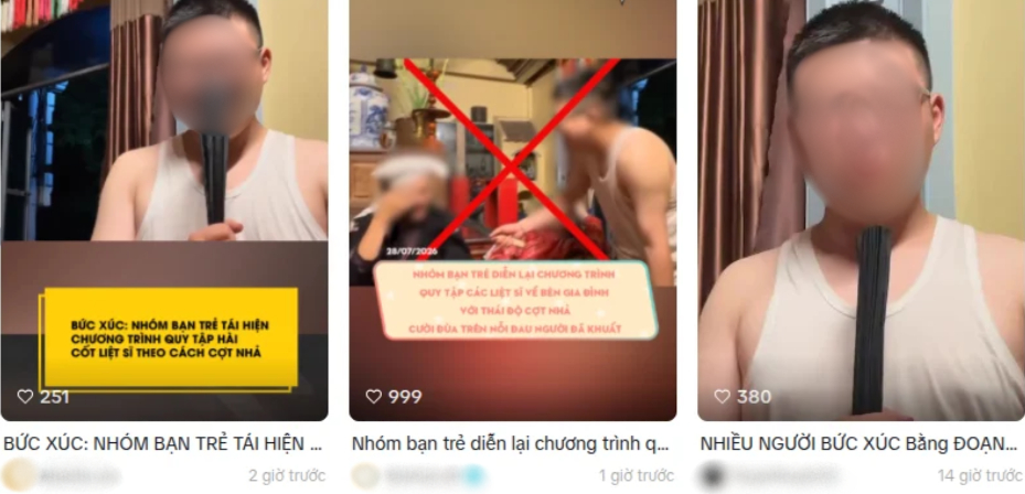 Phẫn nộ nh&oacute;m l&agrave;m clip cợt nhả về &ldquo;h&agrave;nh tr&igrave;nh t&igrave;m kiếm, quy tập h&agrave;i cốt liệt sĩ&rdquo;, d&acirc;n mạng mong cơ quan chức năng v&agrave;o cuộc- Ảnh 1.