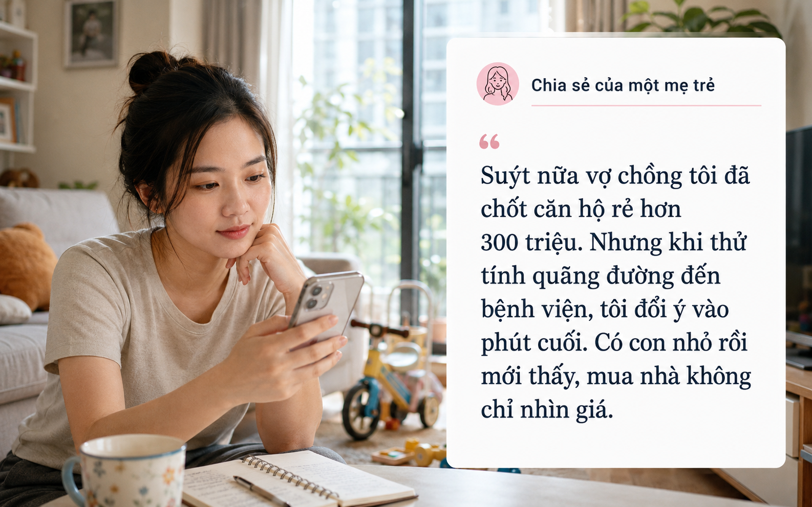 Căn hộ rẻ hơn 300 triệu nhưng c&aacute;ch bệnh viện 12 km: Gia đ&igrave;nh trẻ đổi quyết định mua nh&agrave; ngay trước giờ đặt cọc- Ảnh 1.