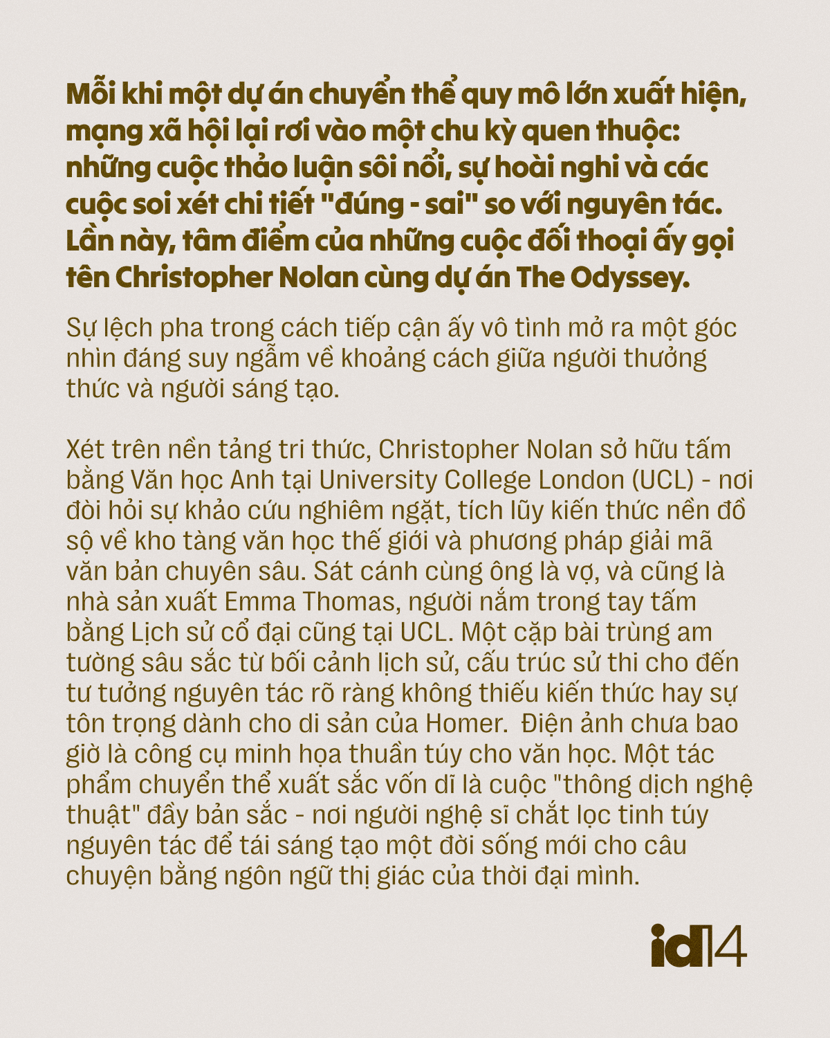 Hãy để Nolan kể Odyssey của chính mình- Ảnh 1.