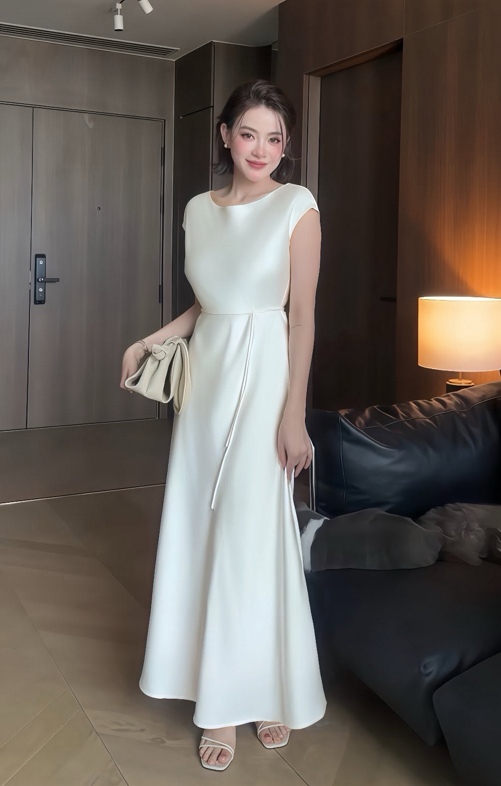 Đẹp v&agrave; cao sang như H&agrave; Tăng khi h&oacute;a th&acirc;n th&agrave;nh "Nam Phương Ho&agrave;ng hậu": Đầm lụa trắng t&ocirc;n l&ecirc;n vẻ đẹp qu&yacute; ph&aacute;i vượt thời gian- Ảnh 15.