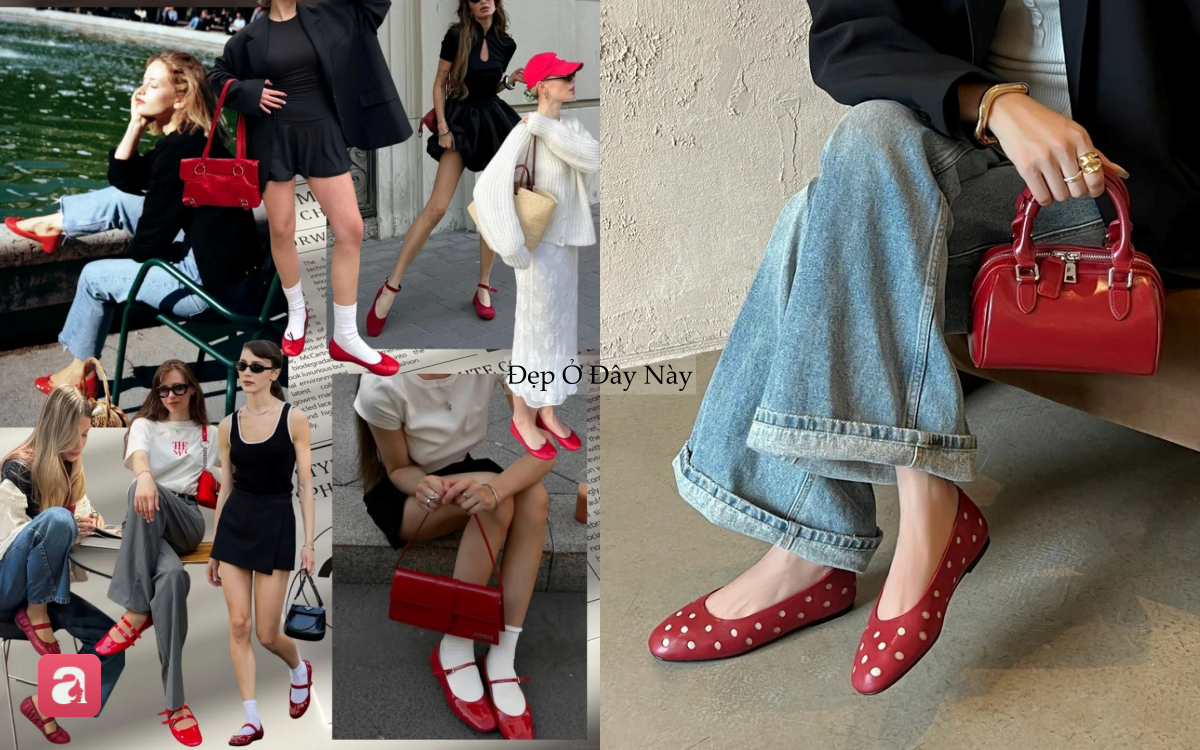 Kh&ocirc;ng phải sneaker, gi&agrave;y b&uacute;p b&ecirc; đỏ mới l&agrave; m&oacute;n đồ hot nhất h&egrave; 2026 - Ảnh 1.