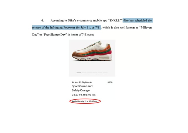 7-Eleven kiện Nike v&igrave; đ&ocirc;i Air Max 95 "nh&aacute;i" bộ nhận diện thương hiệu, Nike lặng lẽ gỡ gi&agrave;y khỏi kệ online- Ảnh 4.