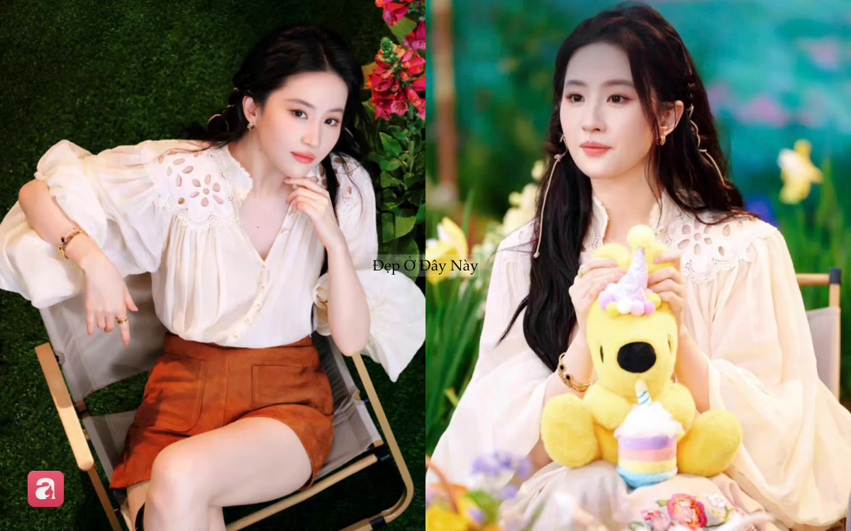 &Aacute;o "n&agrave;ng thơ" như Lưu Diệc Phi khiến d&acirc;n t&igrave;nh rần rần t&igrave;m mua theo: Mặc vừa trẻ trung vừa kh&eacute;o che khuyết điểm - Ảnh 5.