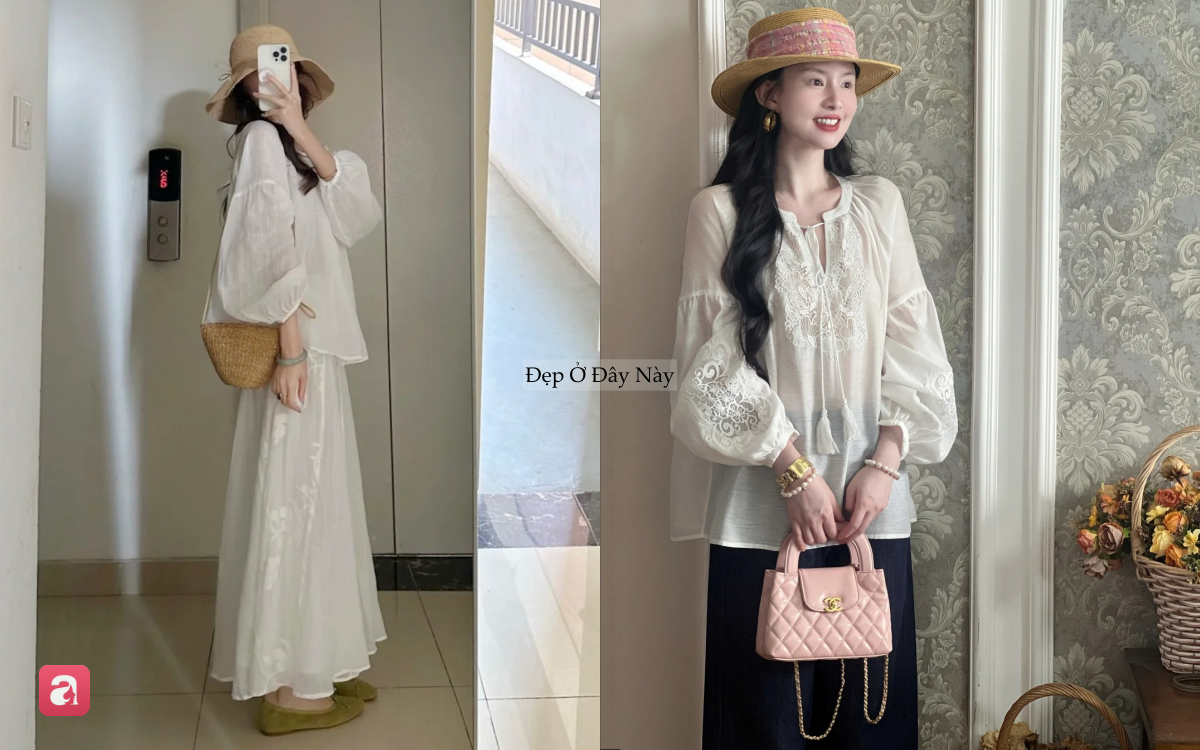 &Aacute;o "n&agrave;ng thơ" như Lưu Diệc Phi khiến d&acirc;n t&igrave;nh rần rần t&igrave;m mua theo: Mặc vừa trẻ trung vừa kh&eacute;o che khuyết điểm - Ảnh 7.