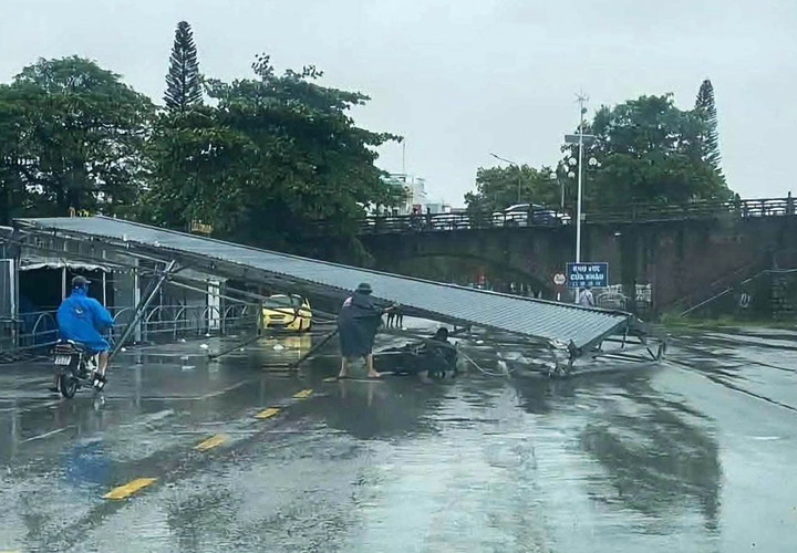 B&atilde;o số 1 ho&agrave;nh h&agrave;nh M&oacute;ng C&aacute;i suốt đ&ecirc;m: C&acirc;y đổ, m&aacute;i t&ocirc;n bay, nhiều nơi mất điện- Ảnh 3.