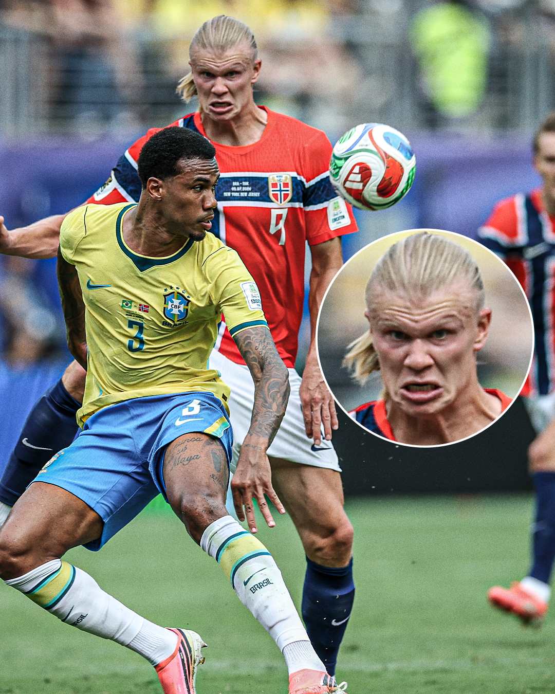 Erling Haaland khiến MXH thế giới b&ugrave;ng nổ, một rổ meme được chế ra sau c&uacute; đ&uacute;p tiễn Brazil về nước- Ảnh 2.