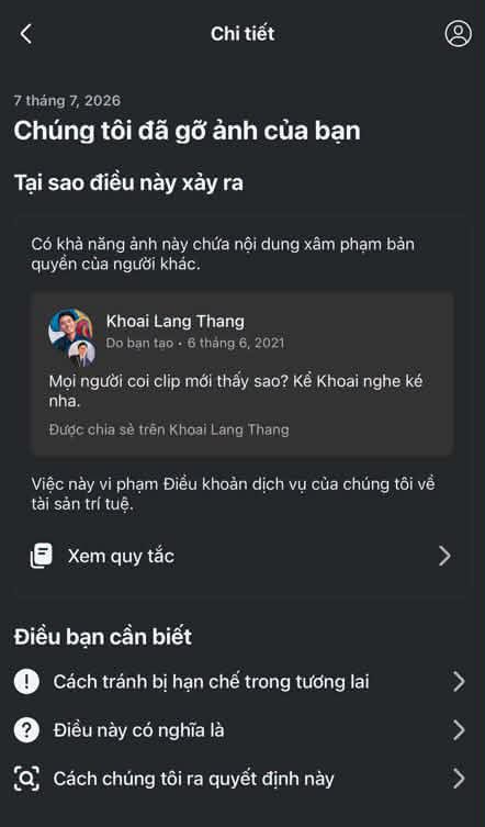 Khoai Lang Thang bị đ&aacute;nh bản quyền h&igrave;nh ảnh của ch&iacute;nh m&igrave;nh- Ảnh 2.