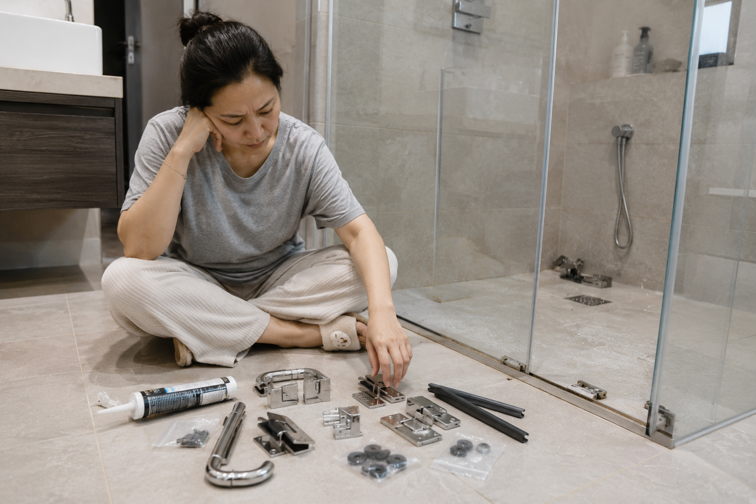 T&ocirc;i từng rất th&iacute;ch v&aacute;ch k&iacute;nh ph&ograve;ng tắm s&aacute;t trần, cho đến ng&agrave;y phải thay gần như to&agrave;n bộ phụ kiện v&igrave; nấm mốc: Một sai lầm nhiều gia đ&igrave;nh chỉ nhận ra sau v&agrave;i năm sử dụng- Ảnh 3.