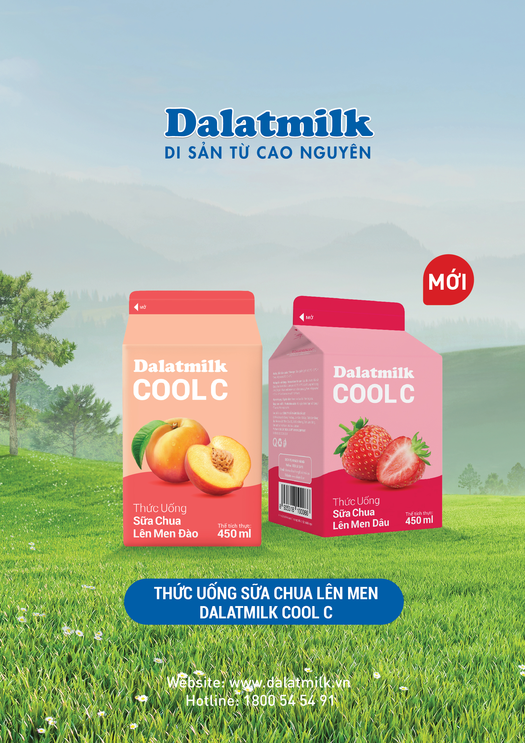 Thanh mát mỗi ngày cùng Thức uống sữa chua lên men Đào Dalatmilk Cool C - Ảnh 1.