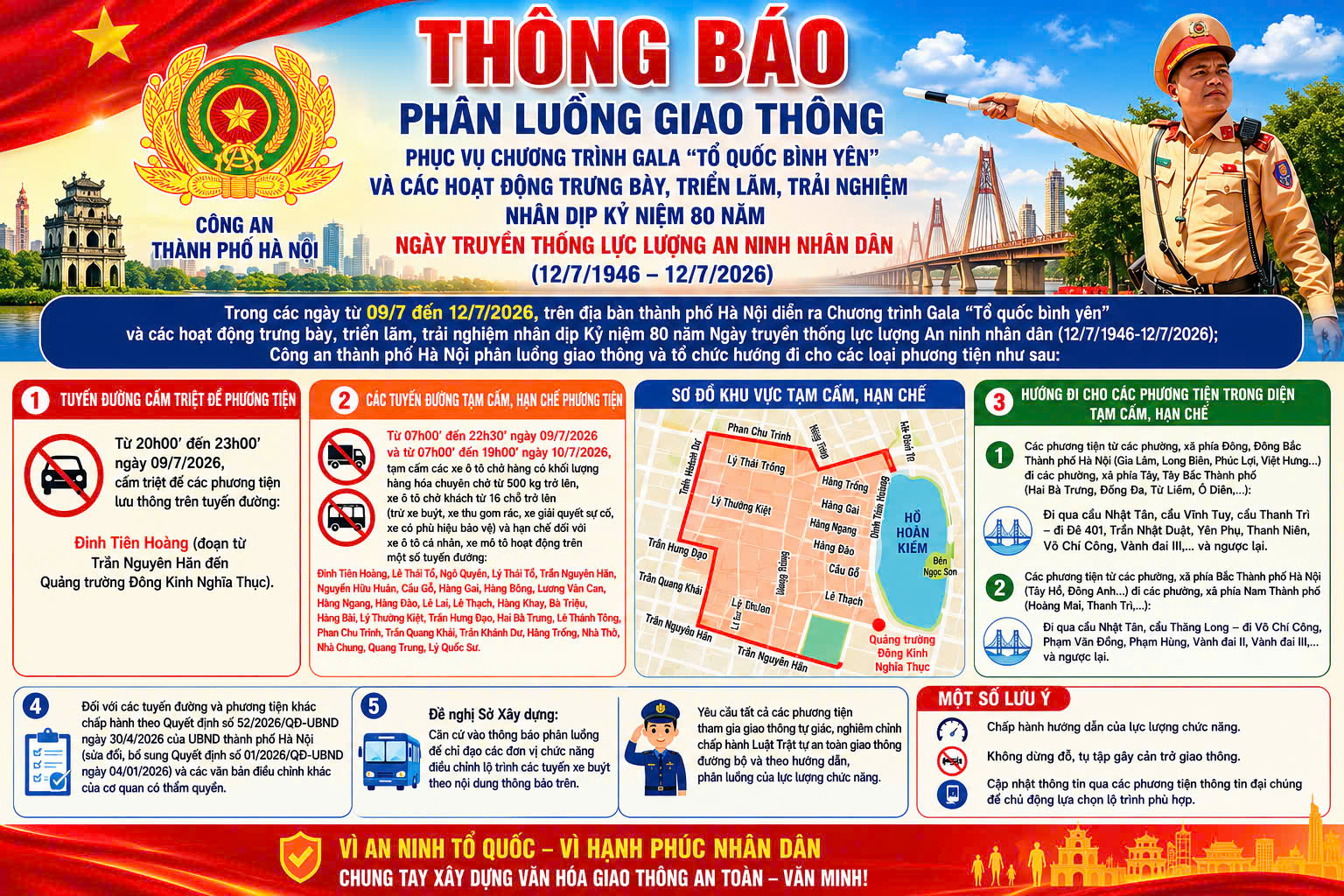 C&ocirc;ng an TP H&agrave; Nội th&ocirc;ng b&aacute;o n&oacute;ng tới tất cả người tham gia giao th&ocirc;ng từ ng&agrave;y mai - Ảnh 1.