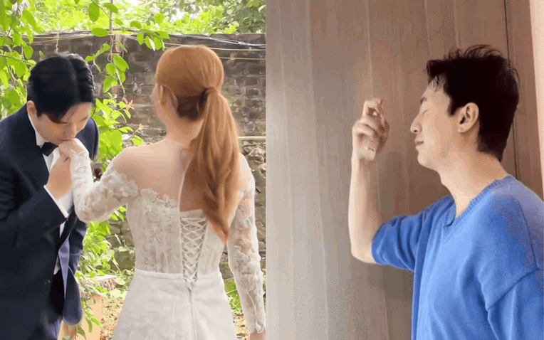 Đi l&agrave;m t&oacute;c "l&atilde;i" ngay anh chồng H&agrave;n Quốc: Cả nh&agrave; g&aacute;i đứng h&igrave;nh với m&agrave;n "xin cưới" của oppa U40- Ảnh 1.