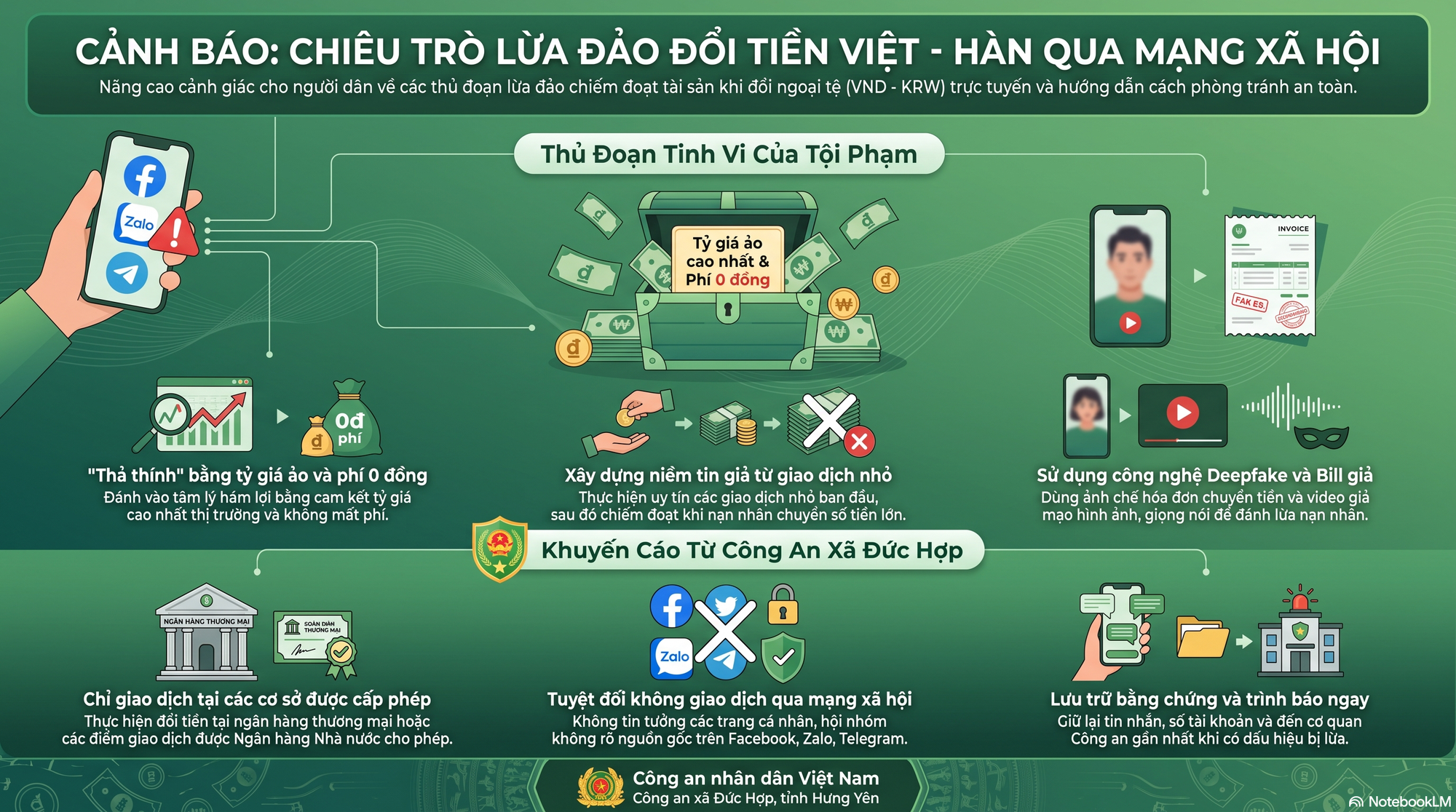 C&ocirc;ng an th&ocirc;ng b&aacute;o tới người d&acirc;n c&oacute; giao dịch chuyển khoản với nội dung sau- Ảnh 1.