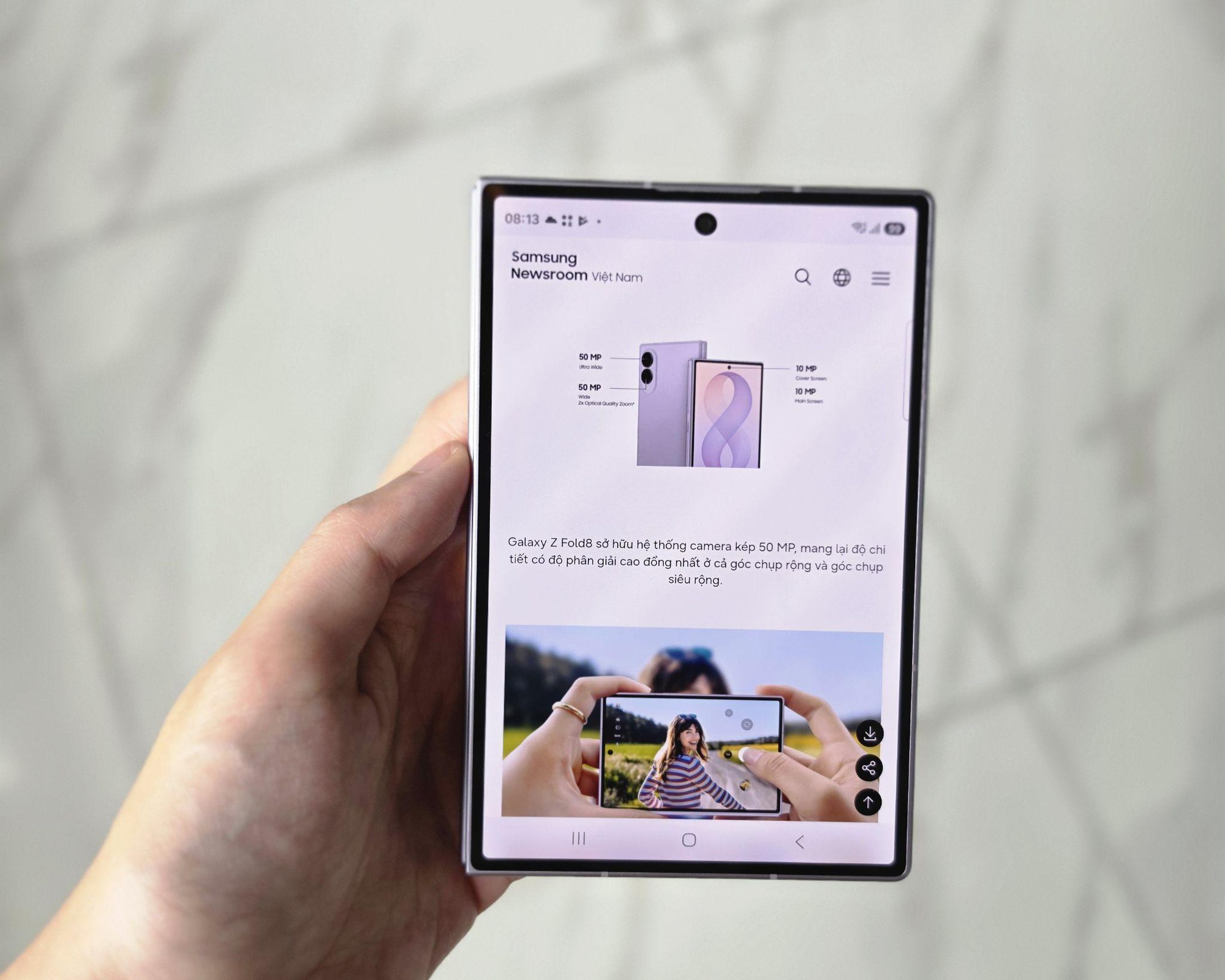 Trên tay Galaxy Z Fold8 hot rần rần: Màn hình đã mắt, cày FanCam cực mượt! - Ảnh 4.