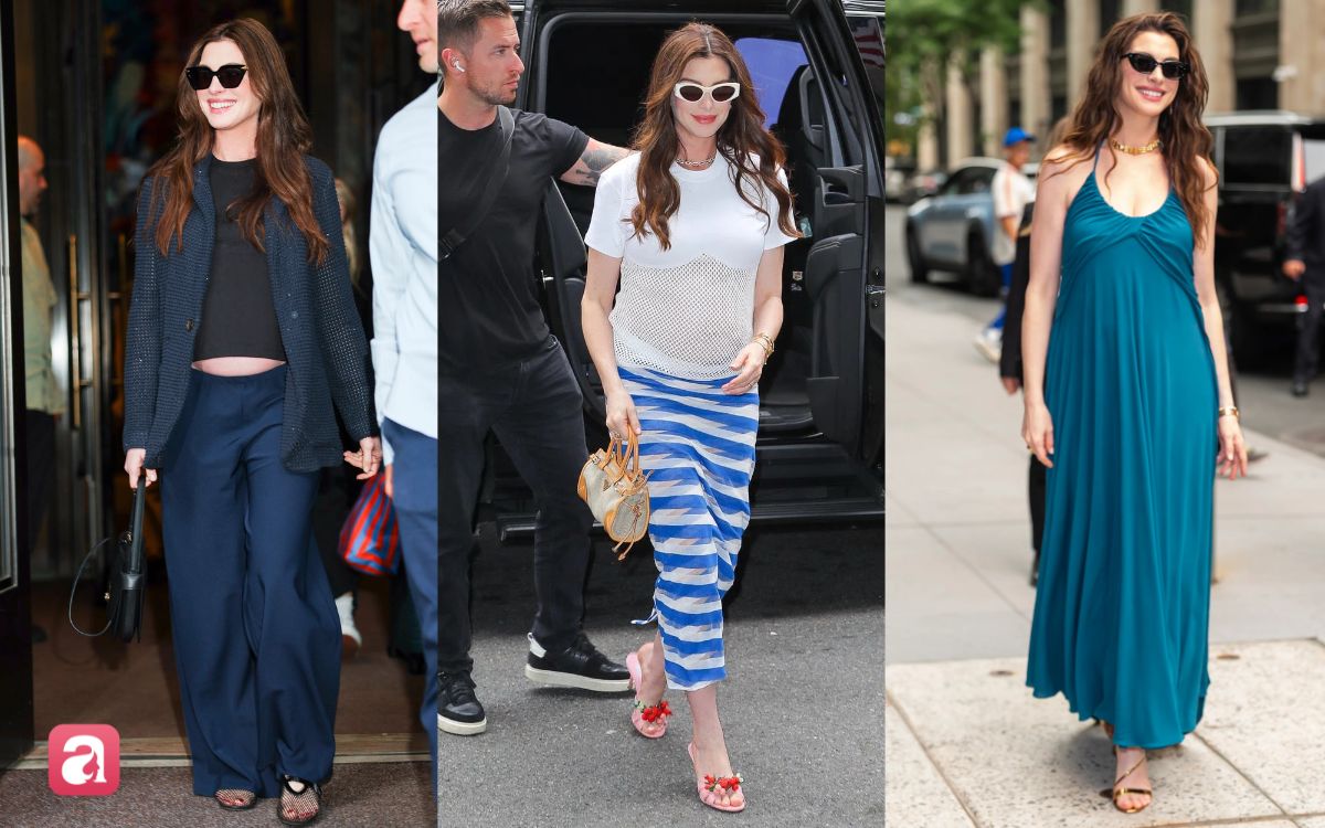 Đ&uacute;ng l&agrave; "b&agrave; bầu đẹp nhất Hollywood": Anne Hathaway l&ecirc;n đồ c&agrave;ng tối giản c&agrave;ng sang - Ảnh 7.