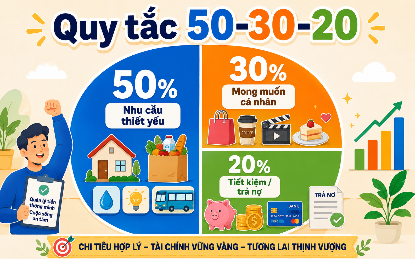 Đừng áp dụng máy móc quy tắc 50-30-20 nếu gia đình bạn đang ở một trong 4 hoàn cảnh này - Ảnh 1.