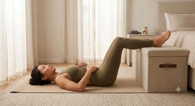 Phương pháp thở 90-90 đang gây chú ý: Bài tập trước khi ngủ không cần gập bụng mà vẫn giúp vòng eo săn gọn- Ảnh 2.
