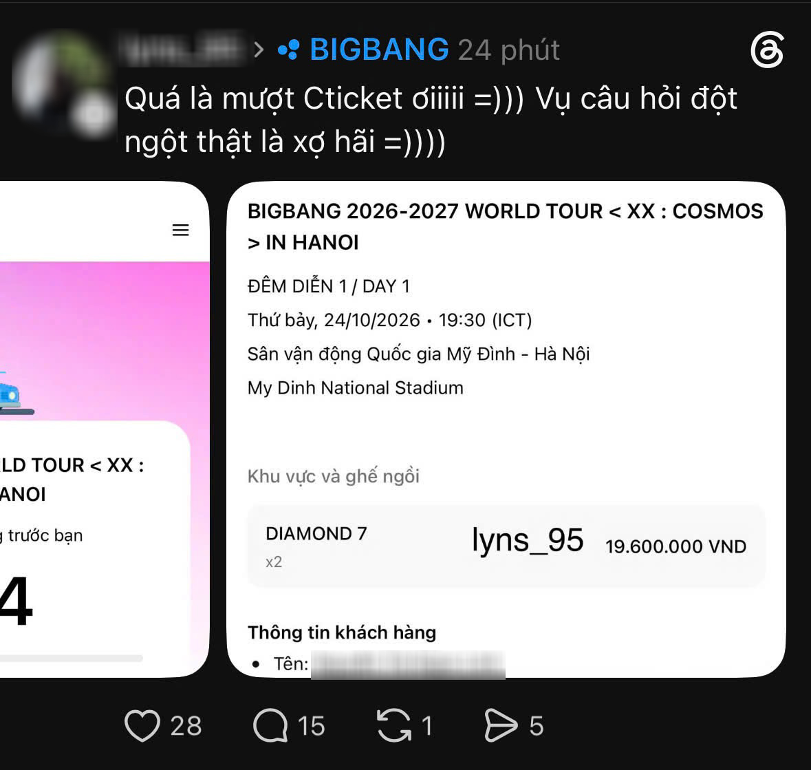 Mạng x&atilde; hội dậy s&oacute;ng v&igrave; v&eacute; BIGBANG, sold out sau 2 giờ mở b&aacute;n- Ảnh 4.