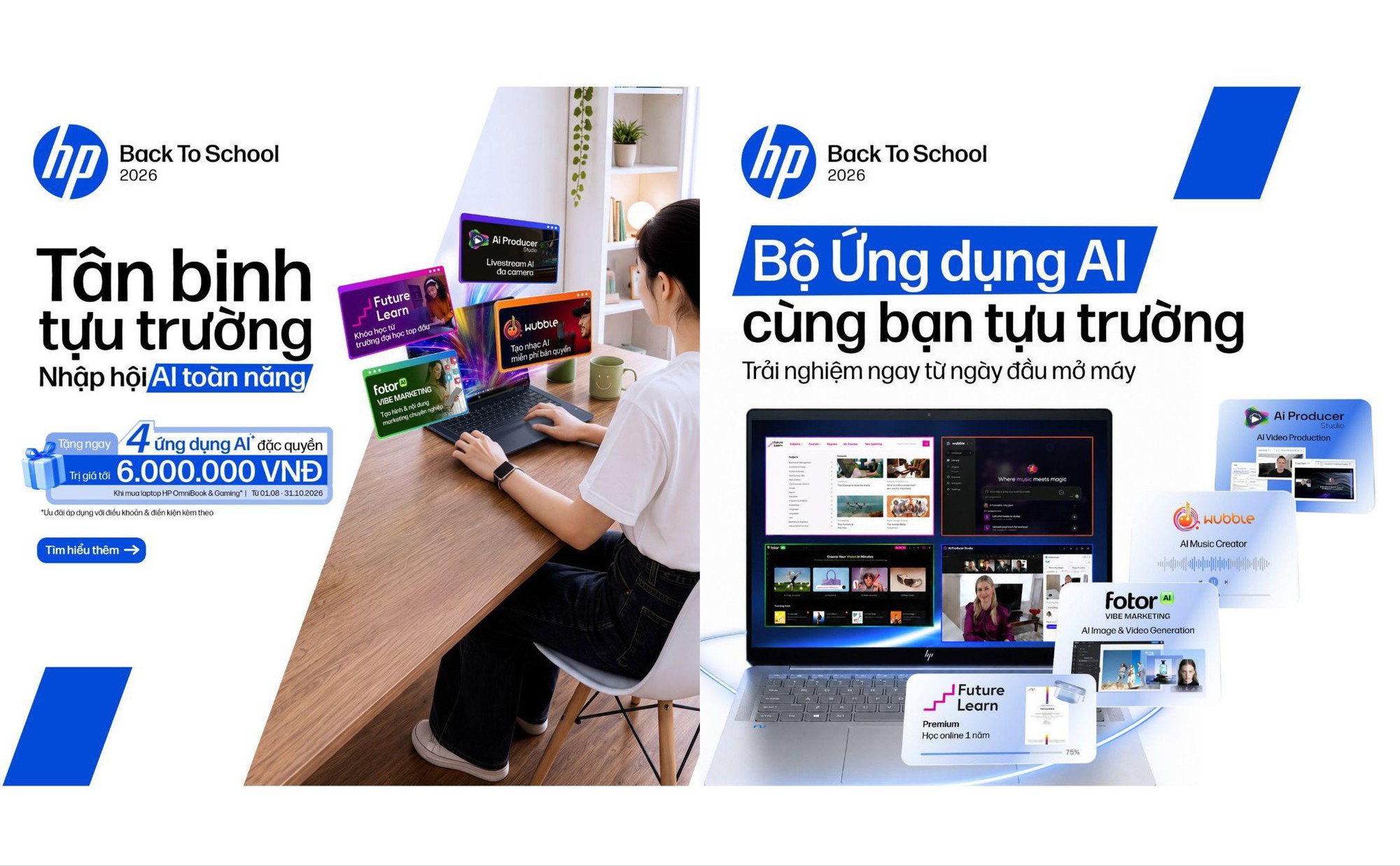 Sắm laptop HP m&ugrave;a tựu trường, &ldquo;ẵm&rdquo; trọn bộ AI trị gi&aacute; 6 triệu - Ảnh 1.