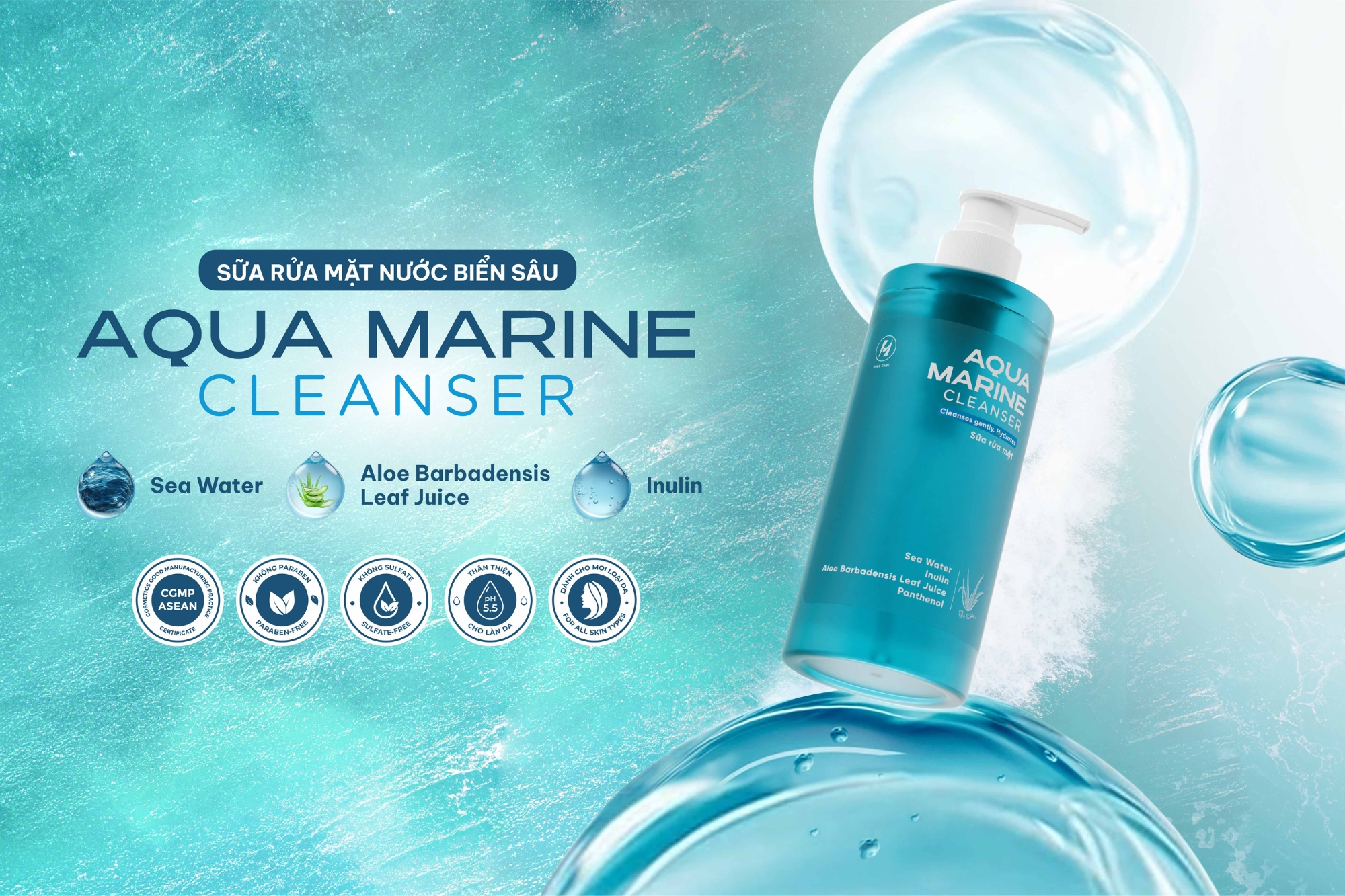 HULO CARE ra mắt sản phẩm mới Aqua Marine Cleanser - Ảnh 1.