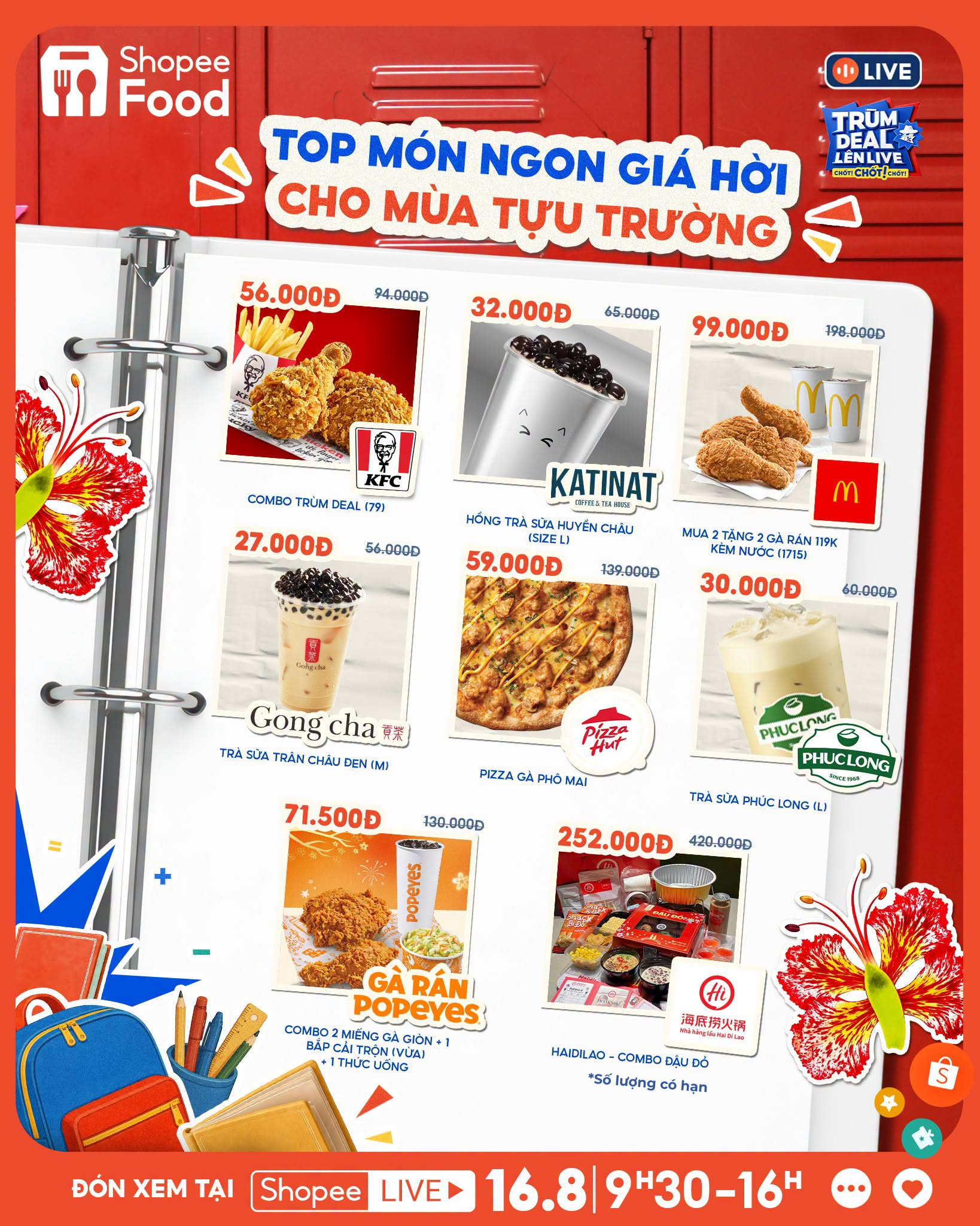 Duy nhất 16/8: Săn loạt deal g&agrave; r&aacute;n, tr&agrave; sữa, m&oacute;n ăn vặt quốc d&acirc;n giảm 50% - Ảnh 1.
