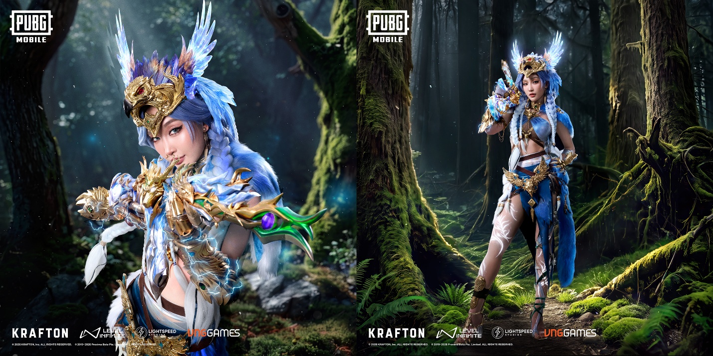 Juky San lần đầu hợp tác vũ trụ sinh tồn PUBG Mobile, hóa thân Thánh Giáp Cổ Lâm Chi Thần kỳ ảo - Ảnh 2.