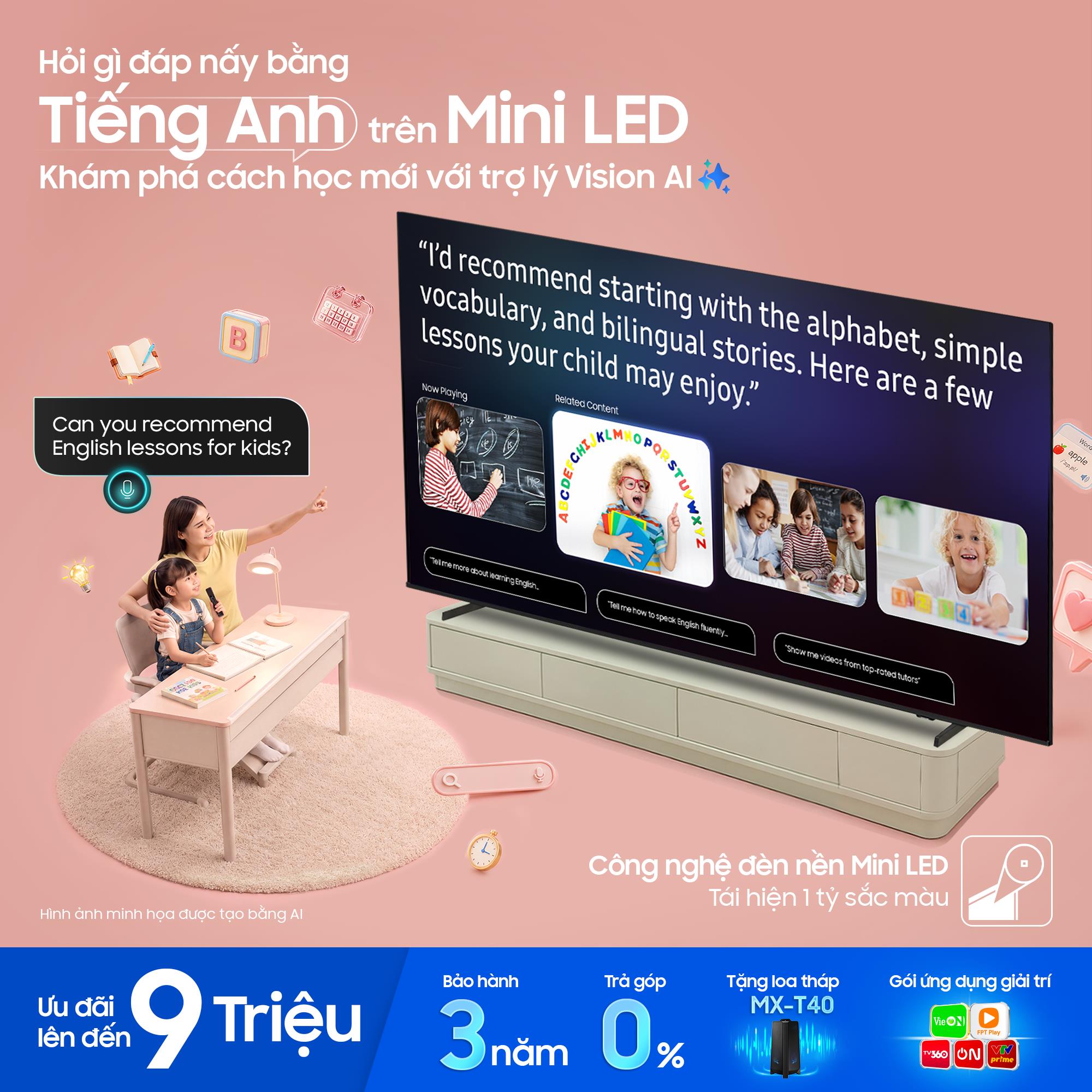 Luyện ngoại ngữ si&ecirc;u trực quan ngay tr&ecirc;n Samsung AI TV với trợ l&yacute; AI - Ảnh 1.
