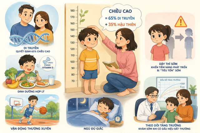 Bố mẹ đều thấp, con c&oacute; cơ hội bứt ph&aacute; chiều cao?- Ảnh 1.