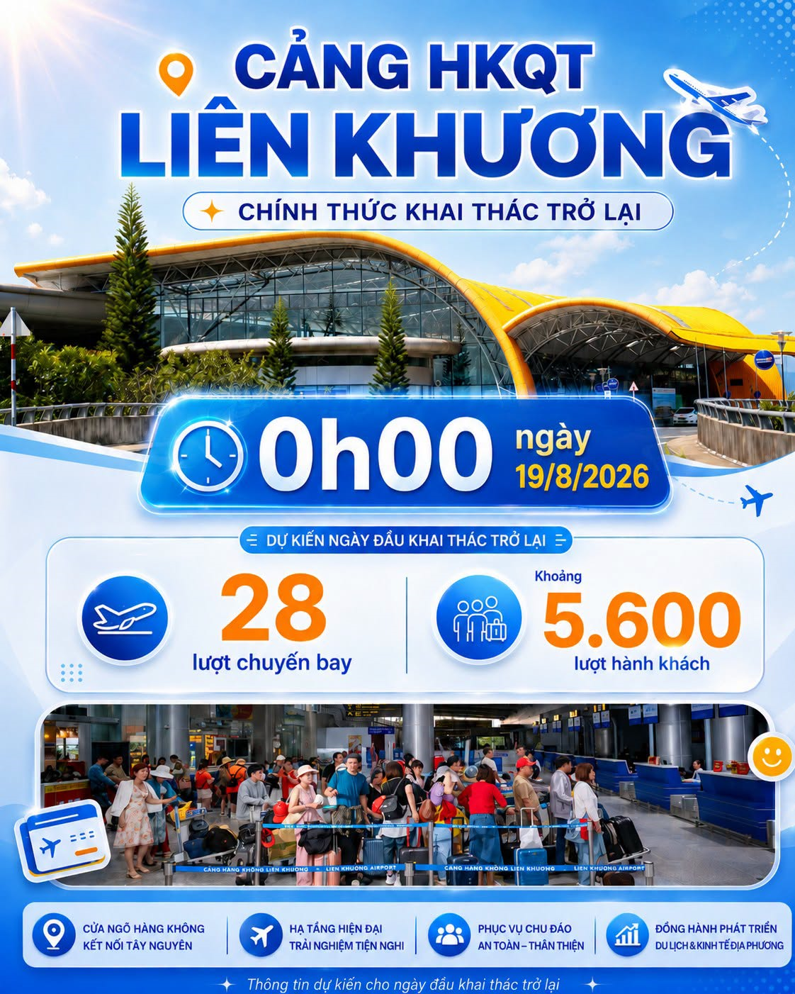 Đ&uacute;ng 0h ng&agrave;y mai, s&acirc;n bay quốc tế duy nhất ở Việt Nam mang h&igrave;nh b&ocirc;ng hoa ch&iacute;nh thức "t&aacute;i xuất"- Ảnh 15.